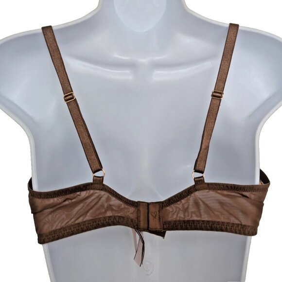Victoria's Secret Dream Angels 36 D Lined Demi Brown Lace Bra - Picture 11 of 11